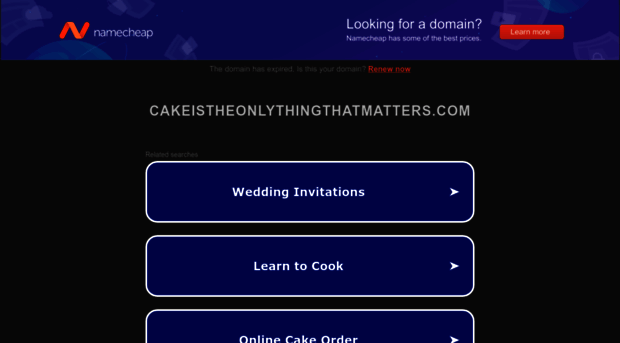 cakeistheonlythingthatmatters.com