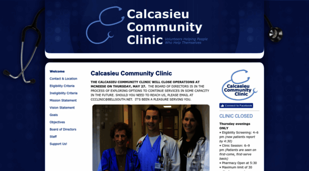 calcasieucommunityclinic.com