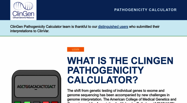 calculator.clinicalgenome.org