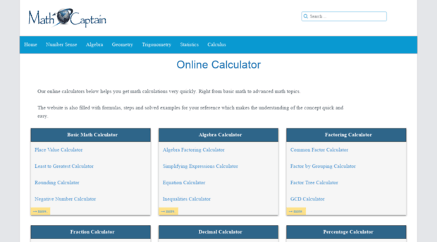 calculator.mathcaptain.com