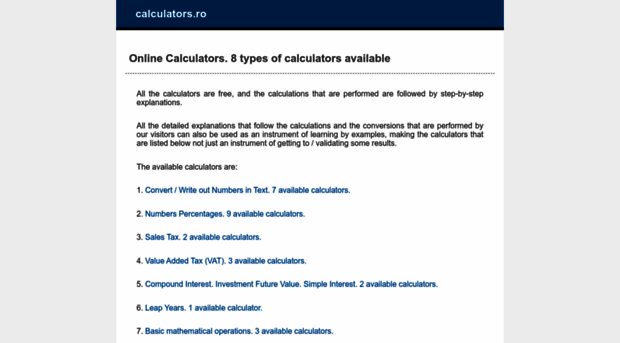 calculators.ro