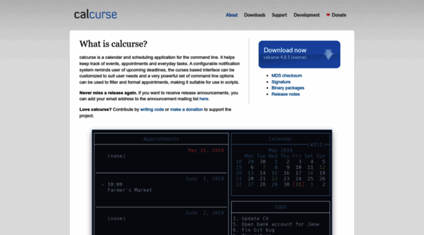 calcurse.org