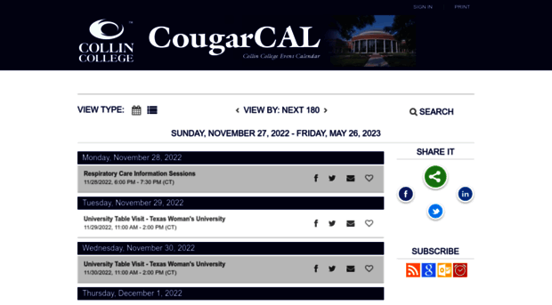 calendar.collin.edu