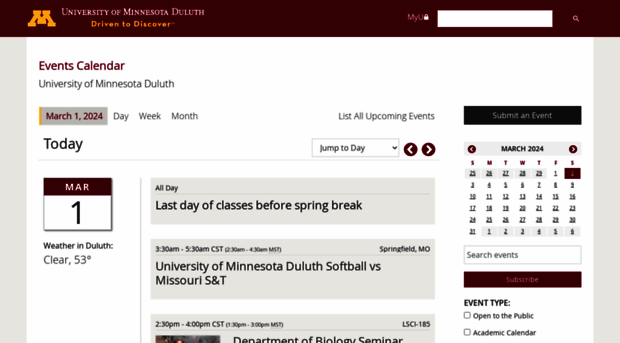 calendar.d.umn.edu