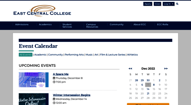 calendar.eastcentral.edu