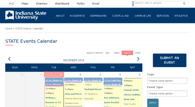 calendar.indstate.edu