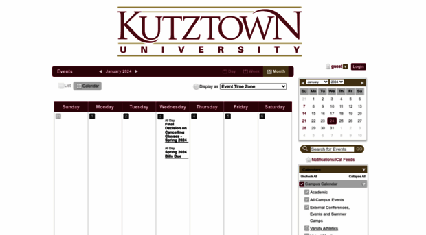 calendar.kutztown.edu