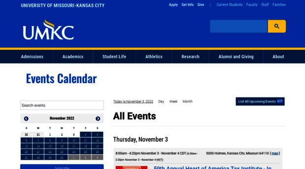 calendar.umkc.edu