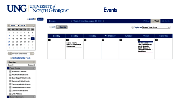 calendar.ung.edu