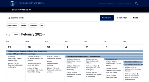 calendar.utulsa.edu