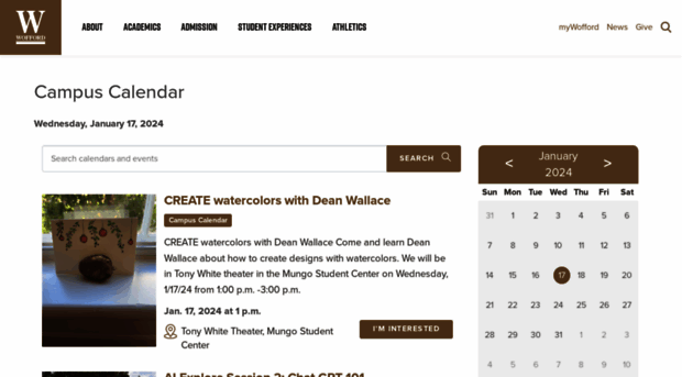 calendar.wofford.edu