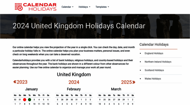 calendarholidays.co.uk