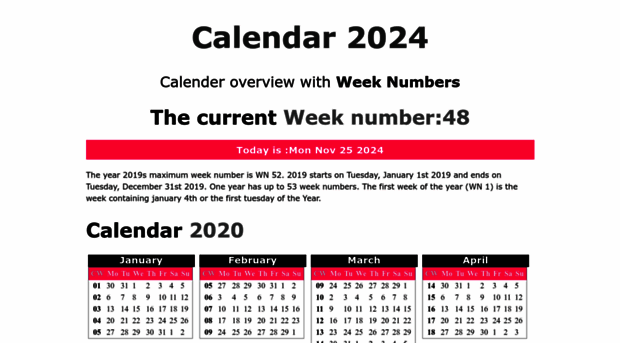 calendarweeks.de