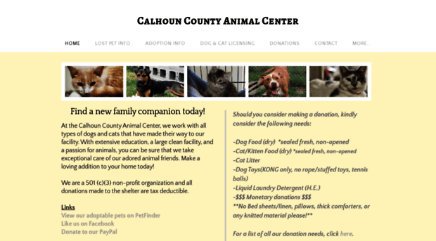 calhouncountyanimalcenter.org