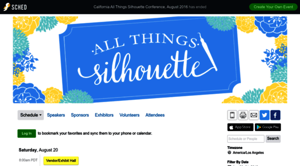 californiaallthingssilhouet2016.sched.org