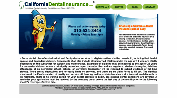 californiadentalinsurance.com