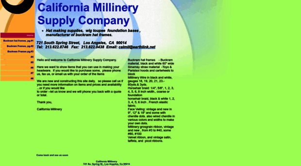 californiamillinery.net