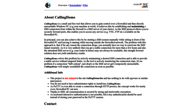 callinghome.sourceforge.net