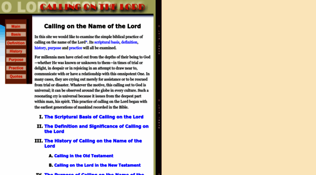 callingonthelord.org