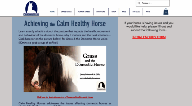 calmhealthyhorses.com