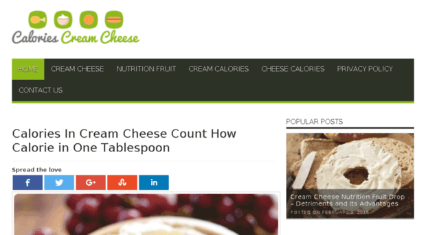 caloriescreamcheese.com