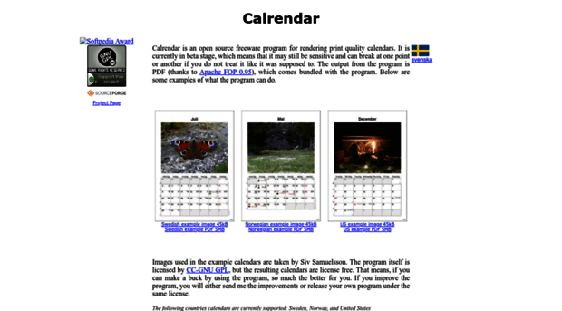 calrendar.sourceforge.net