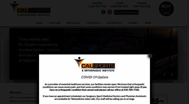 calsportsortho.com