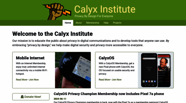 calyxinstitute.org