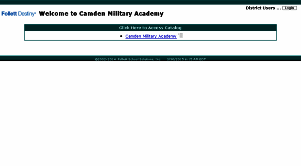 camdenmilitary.follettdestiny.com