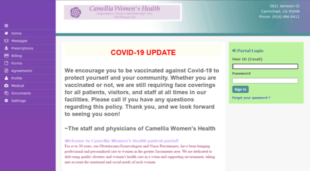 camelliawomenshealth.myezyaccess.com