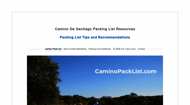 caminopacklist.com