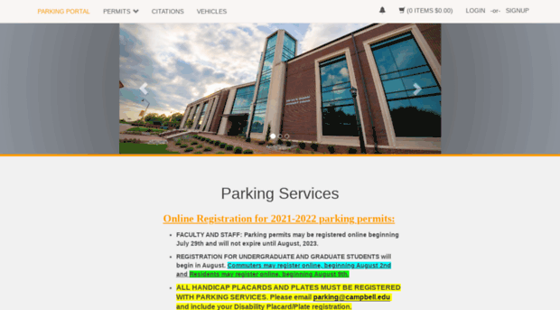 campbelluniversityparkingservices.t2hosted.com