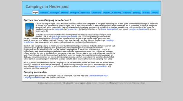 campingsinnederland.com