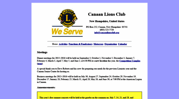 canaanlionsclub.org