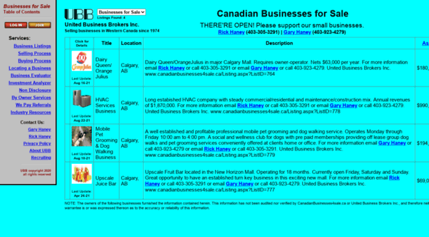 canadianbusinesses4sale.ca