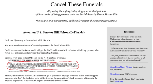 cancelthesefunerals.com