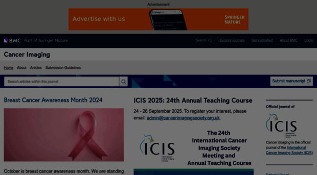 cancerimagingjournal.biomedcentral.com