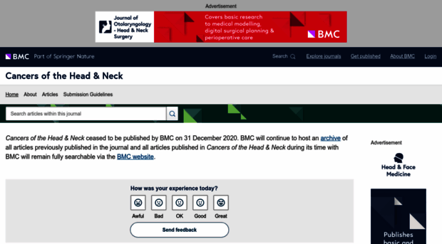 cancersheadneck.biomedcentral.com