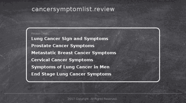 cancersymptomlist.review