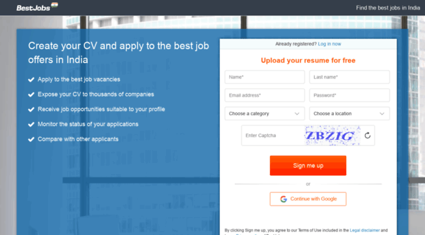 candidate.bestjobsindia.in