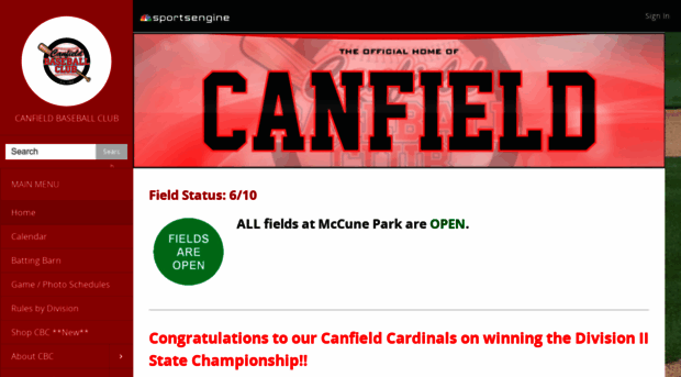 canfieldbaseballclub.com