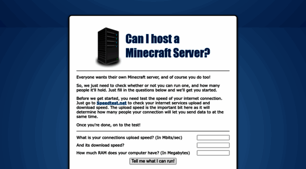 canihostaminecraftserver.com