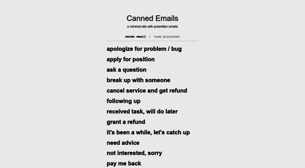 cannedemails.com