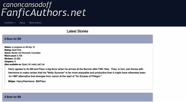 canoncansodoff.fanficauthors.net