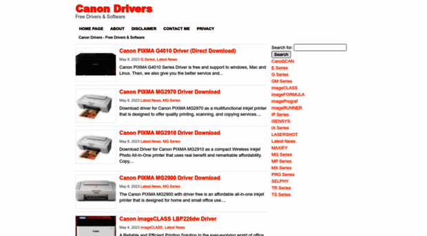 canonprintersdrivers.net