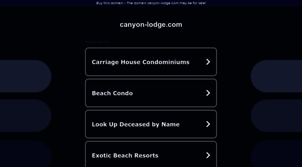 canyon-lodge.com