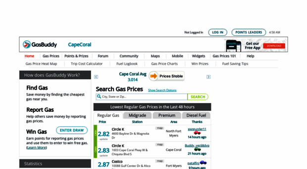 capecoralgasprices.com