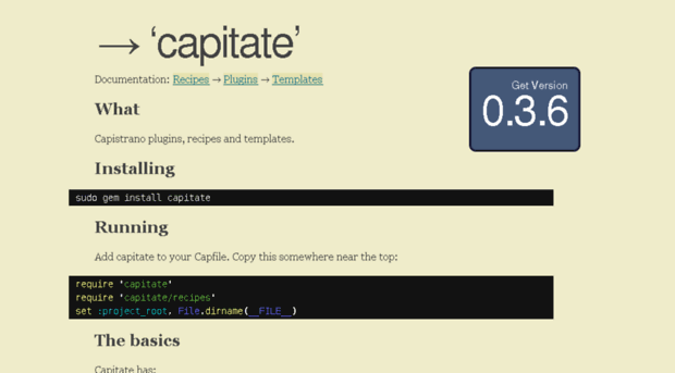 capitate.rubyforge.org