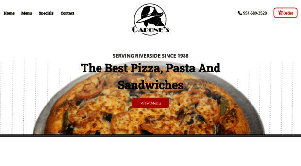 caponespizzaandpasta.com