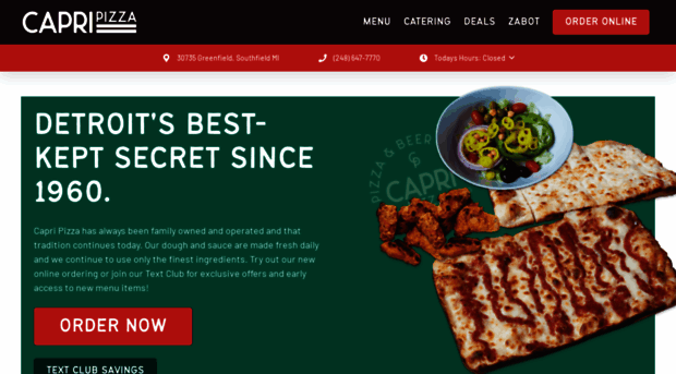 capripizzeria.net